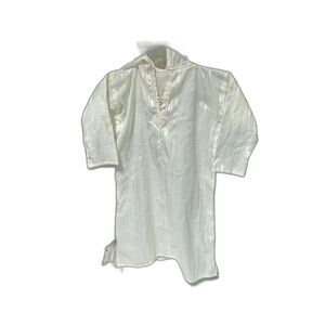 Handmade Unisex Hooded White Medieval style Tunic